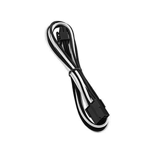 CableMod - ModFlex 8 Pin PCI-E Sleeved Cable Extensions - Black/White - كابل